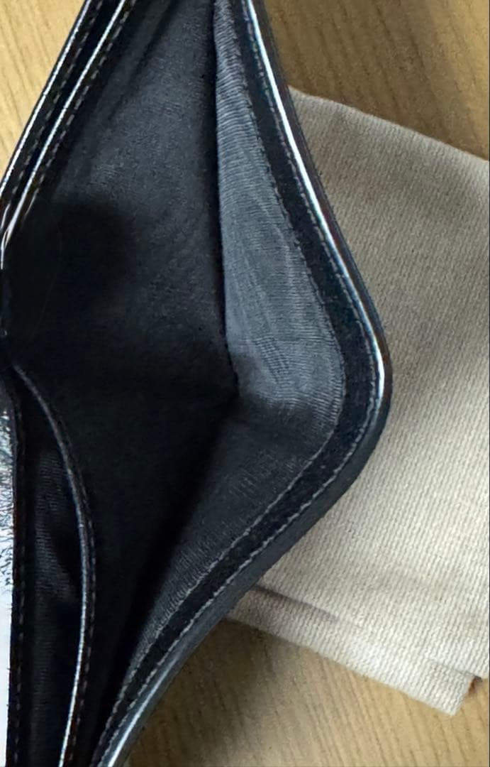 GUCCI グッチ 二つ折り財布 GGマーモント レザー 黒