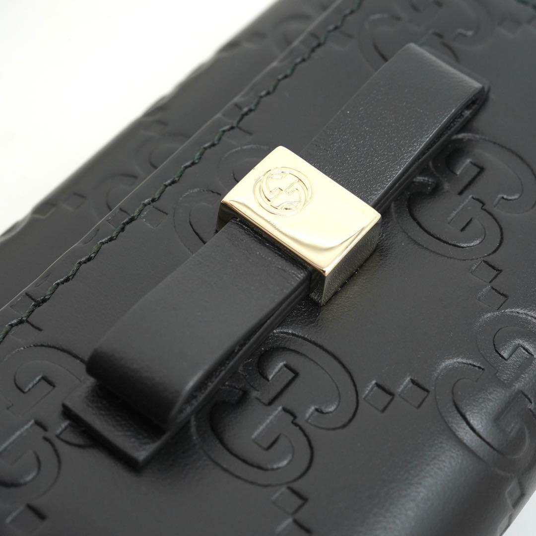 ✨新品未使用・箱付き✨　GUCCI キーケース　メイフェア　リボン　6連　黒色