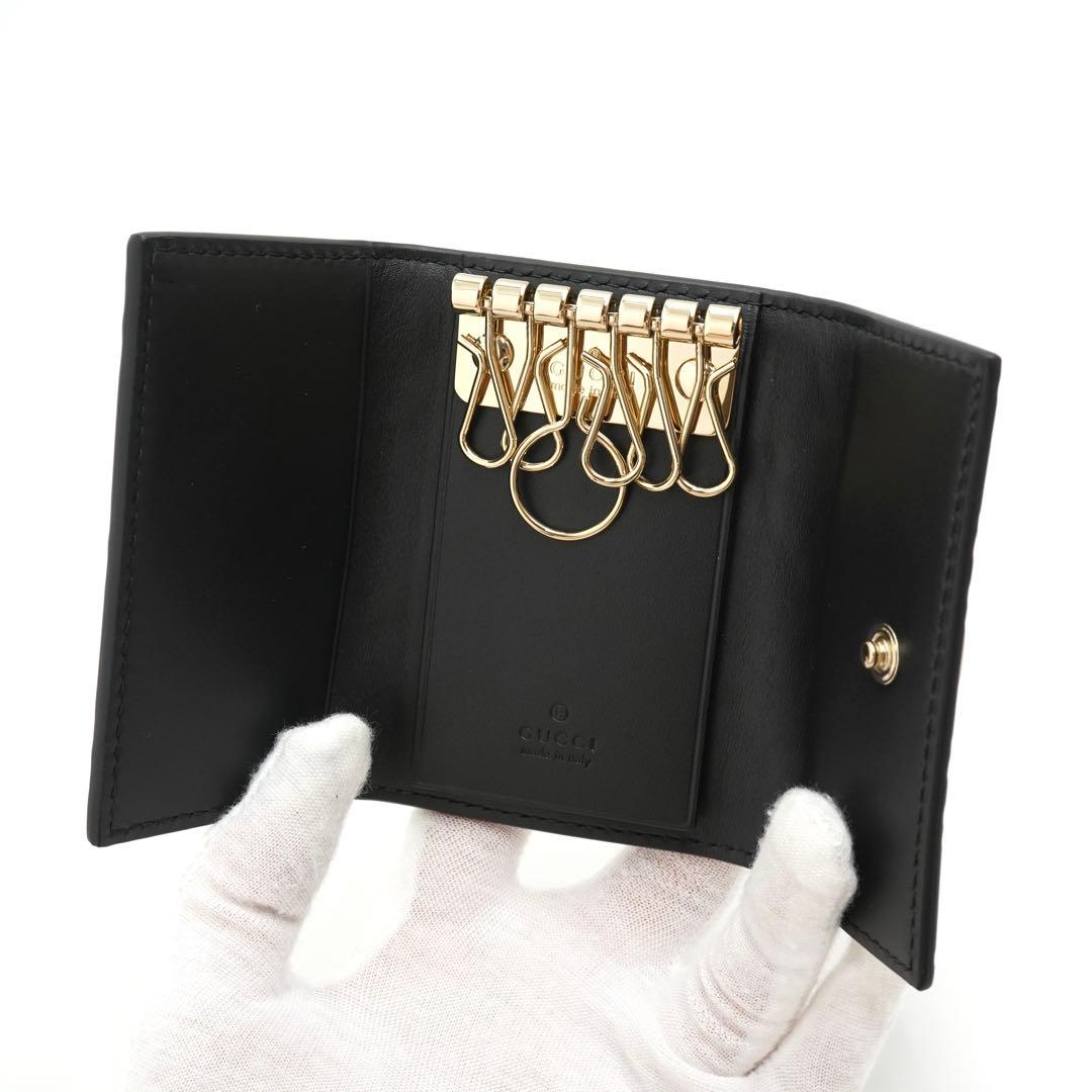 ✨新品未使用・箱付き✨　GUCCI キーケース　メイフェア　リボン　6連　黒色