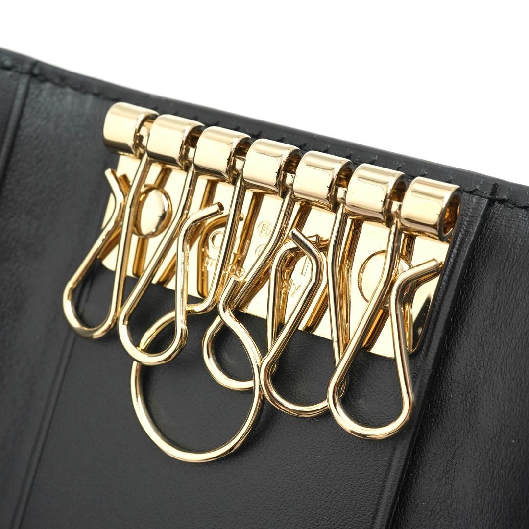 ✨新品未使用・箱付き✨　GUCCI キーケース　メイフェア　リボン　6連　黒色