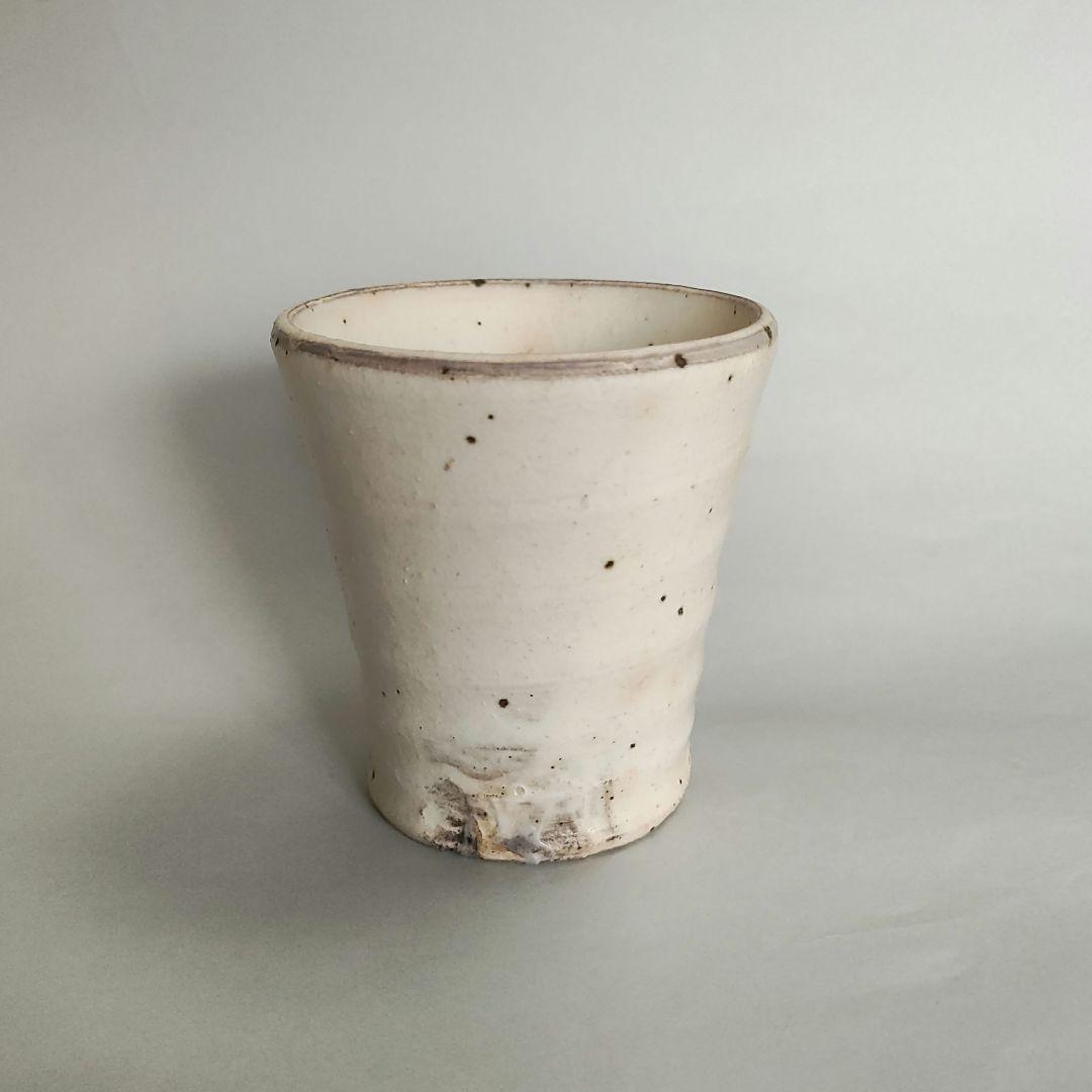 青木亮　粉引カップ　粉引湯呑