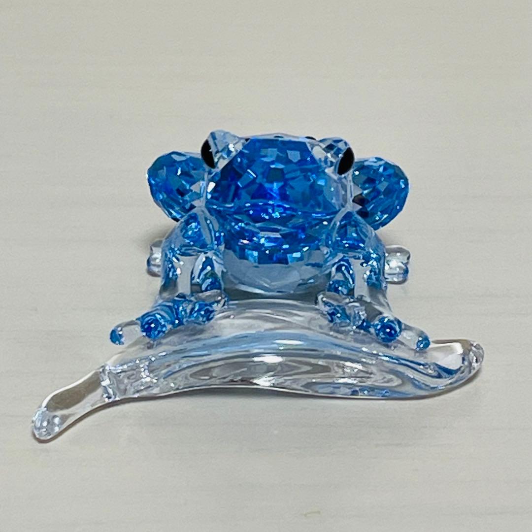 スワロフスキー SCS会員限定 2009年 青いカエル 置物 フィギュリン