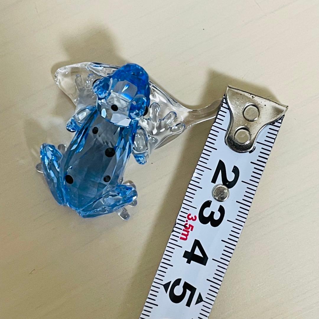 スワロフスキー SCS会員限定 2009年 青いカエル 置物 フィギュリン