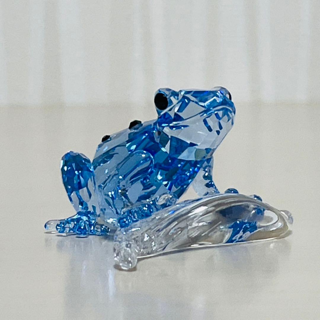スワロフスキー SCS会員限定 2009年 青いカエル 置物 フィギュリン