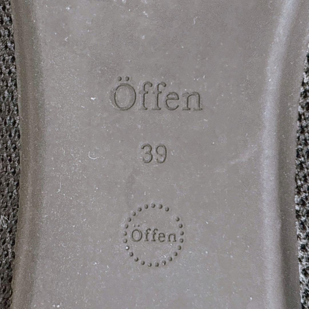 Öffen ブラックリボンポインテッドトゥシューズ 39 ブラック