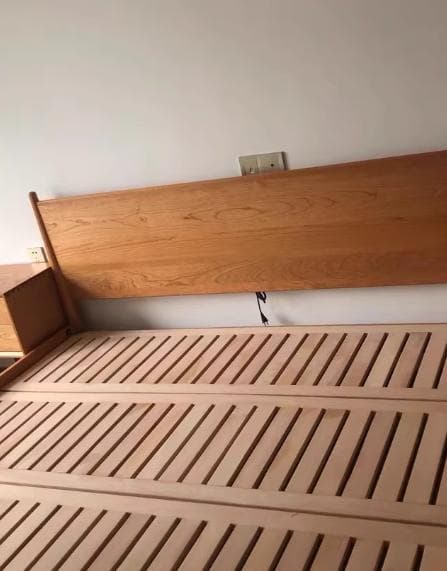 木製ダブルサイズスラットベッド