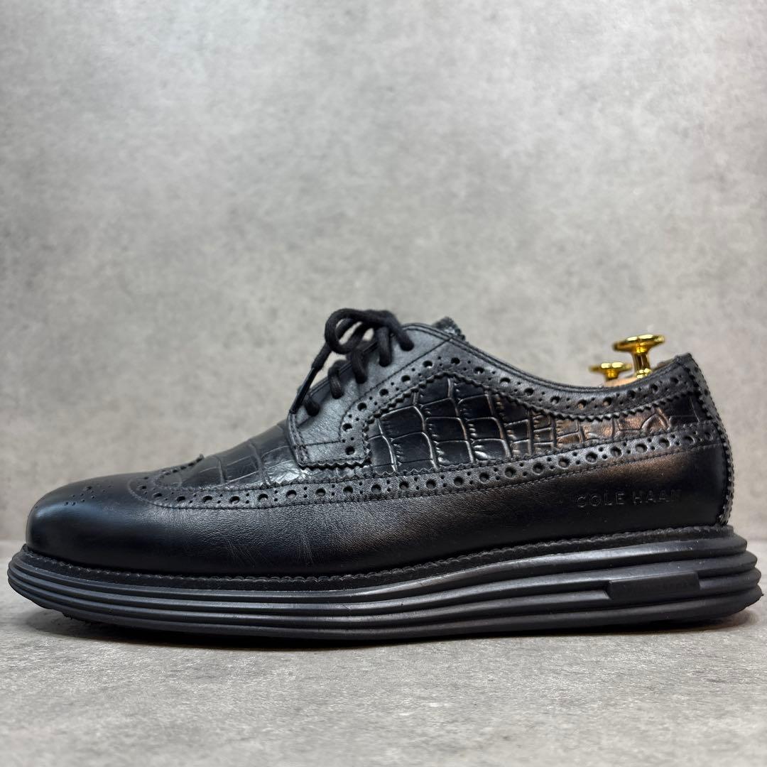 激レア！10anv コールハーン　ゼログランド クロコ型押し　レザーシューズ