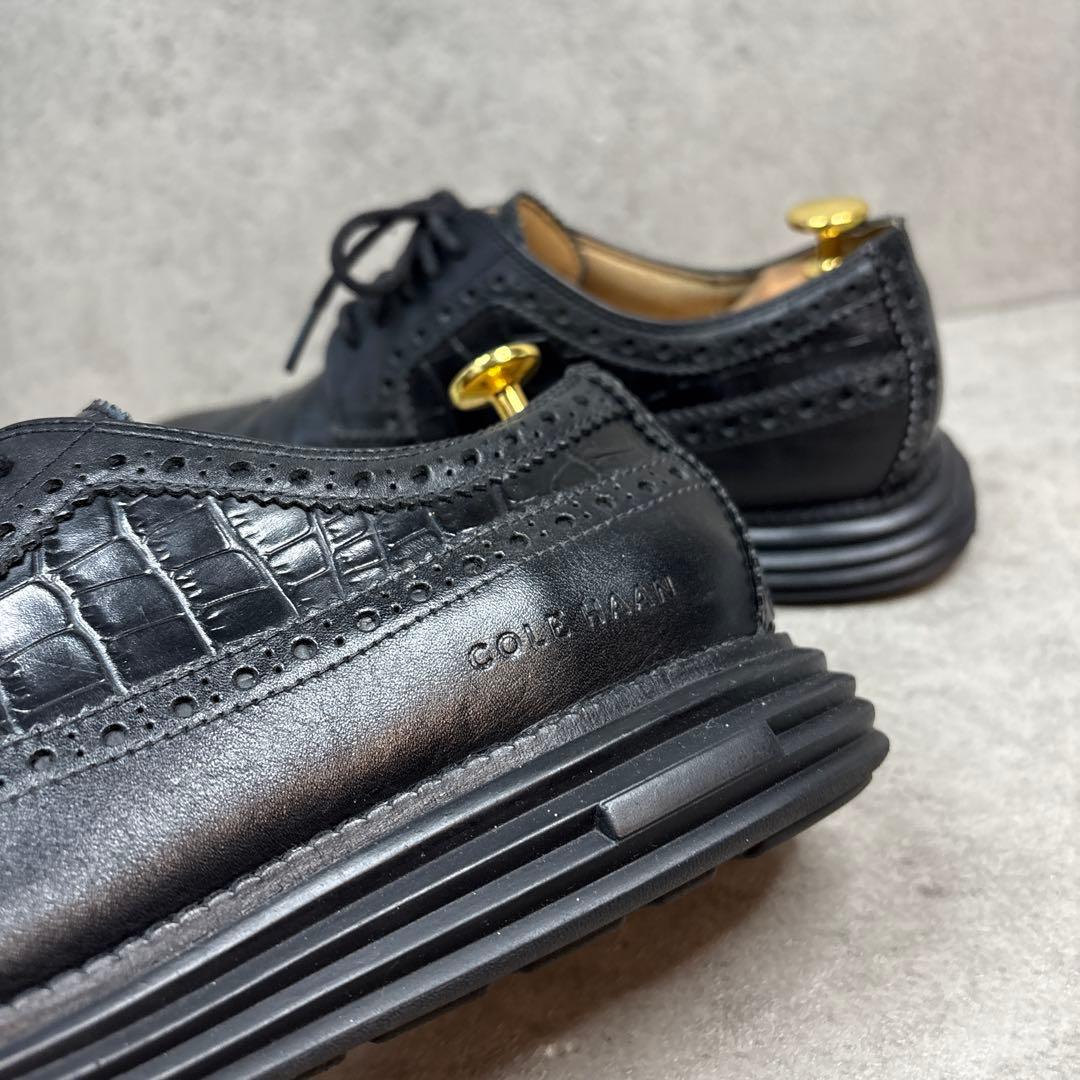 激レア！10anv コールハーン　ゼログランド クロコ型押し　レザーシューズ