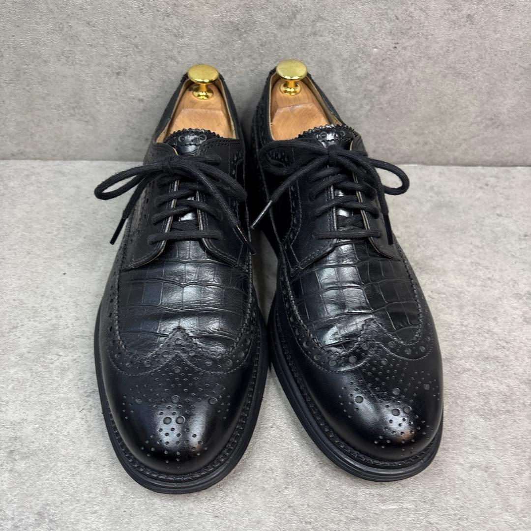 激レア！10anv コールハーン　ゼログランド クロコ型押し　レザーシューズ
