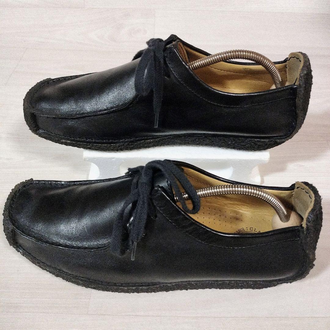 【Clarks】クラークス ナタリー レザー クレープソール レザー UK8 黒