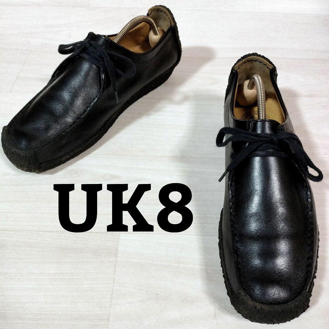 【Clarks】クラークス ナタリー レザー クレープソール レザー UK8 黒
