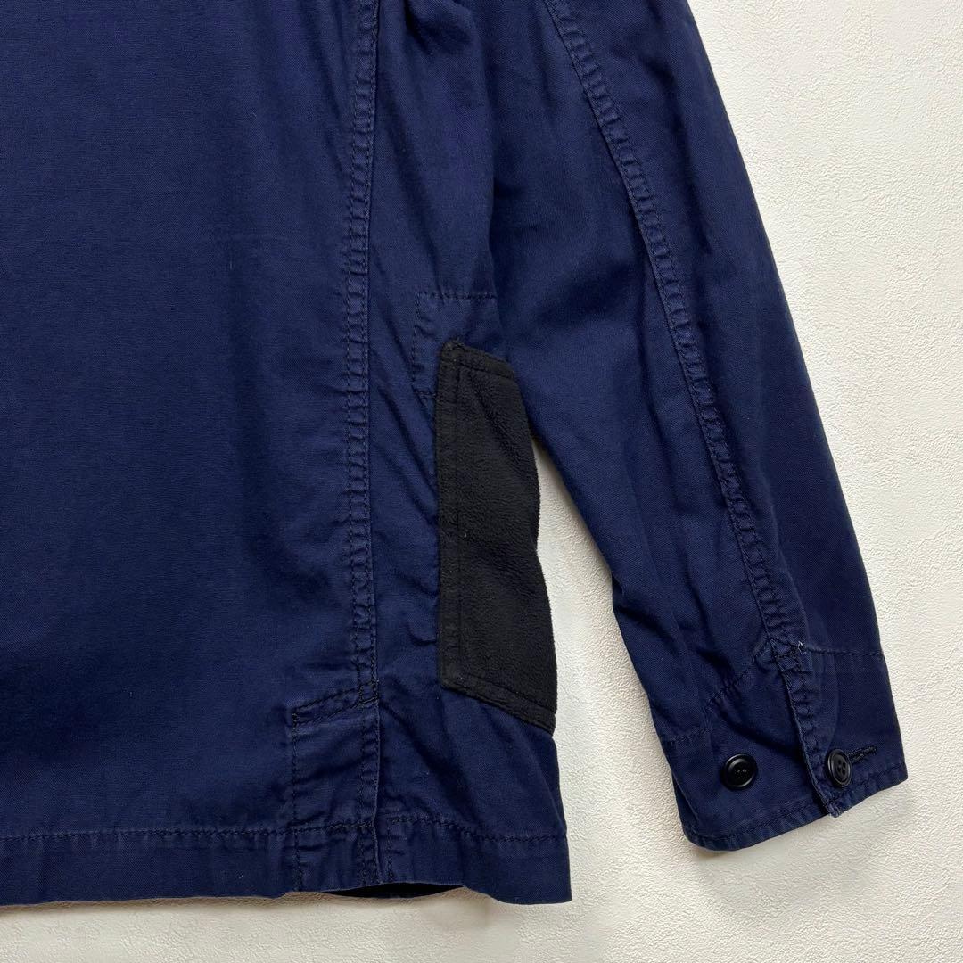 コムデギャルソン ブレザー テーラード ジャケット フリース ポケット ネイビー