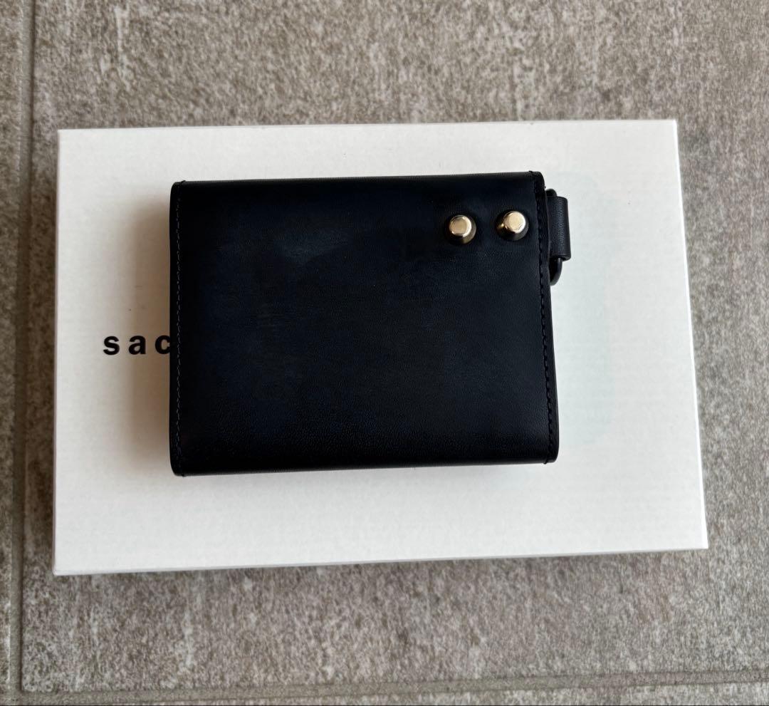 sacai x PORTER / Leather Trifold ネイビー 財布