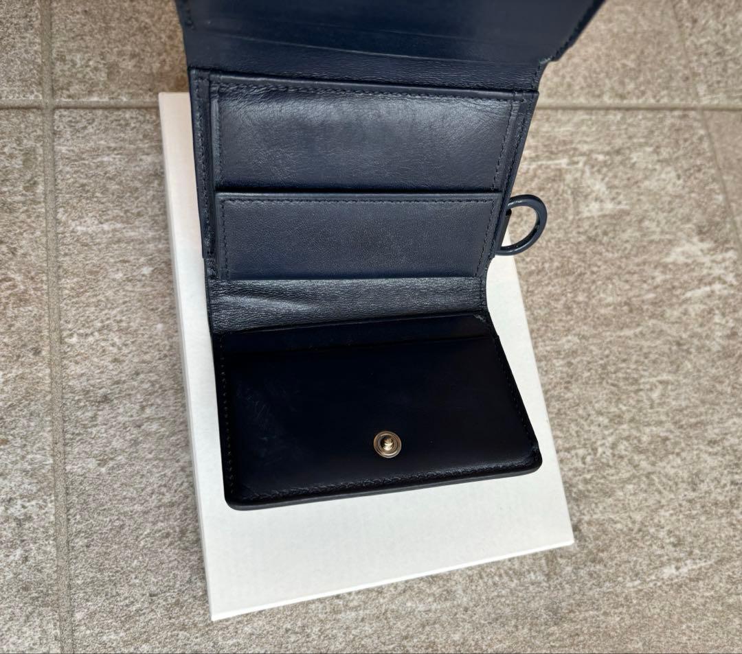 sacai x PORTER / Leather Trifold ネイビー 財布