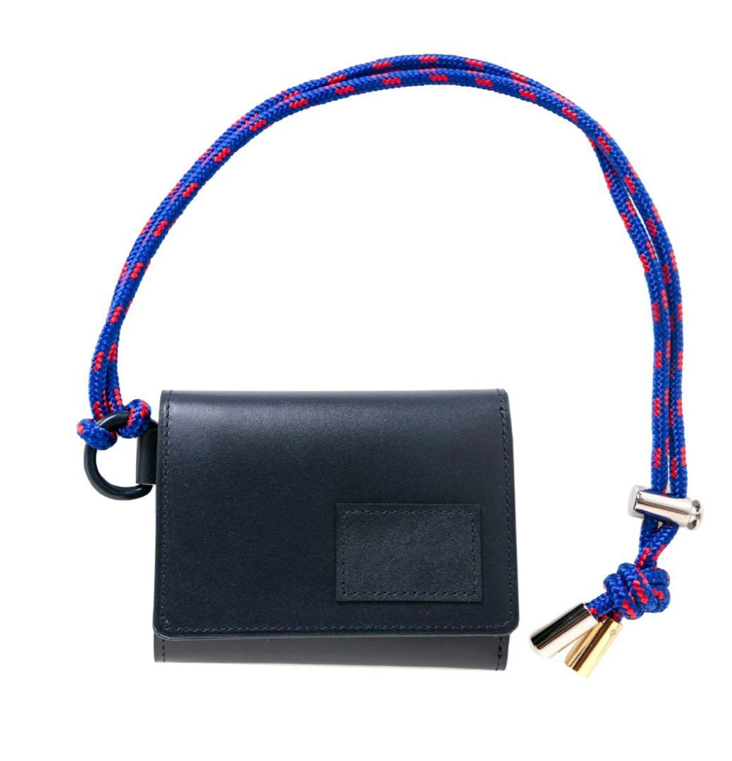sacai x PORTER / Leather Trifold ネイビー 財布