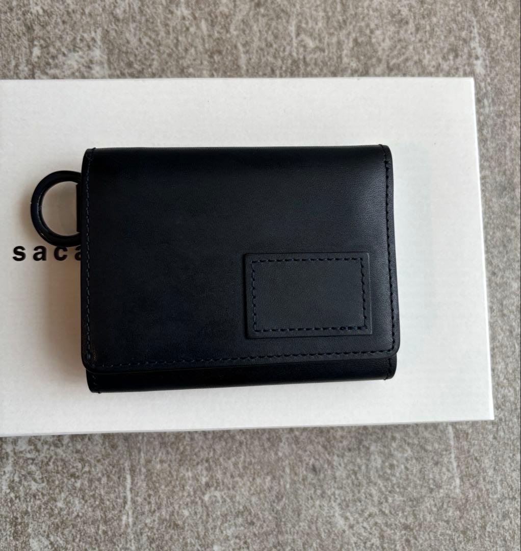 sacai x PORTER / Leather Trifold ネイビー 財布