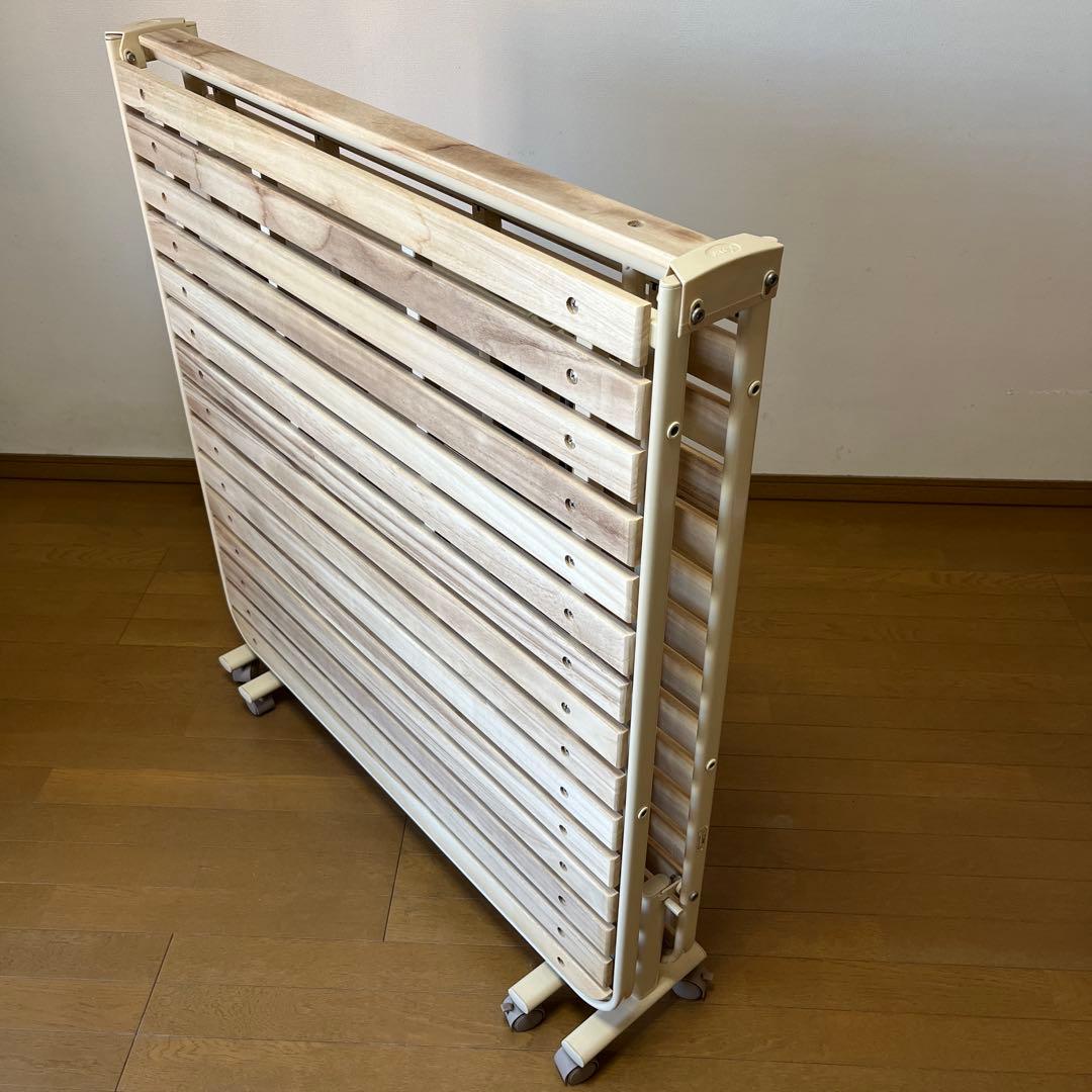 ATEX 収納式 桐 すのこベッド ホワイト