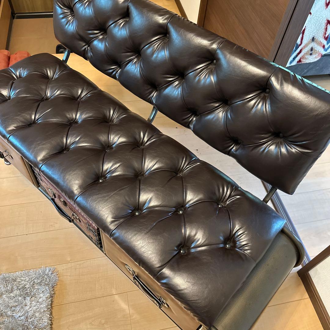 チェスターフィールド ソファ レトロ 2人掛け