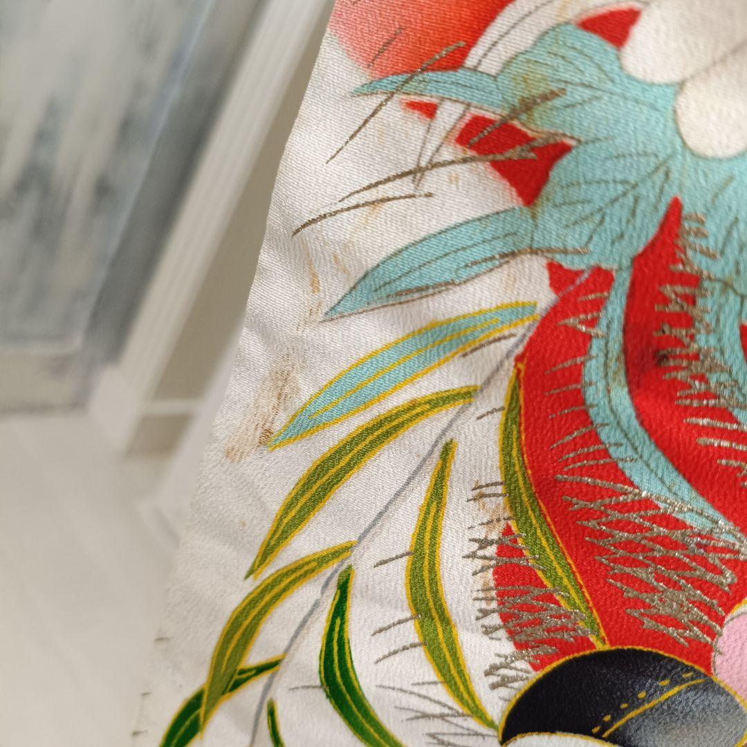 アンティーク白の着物と作り帯