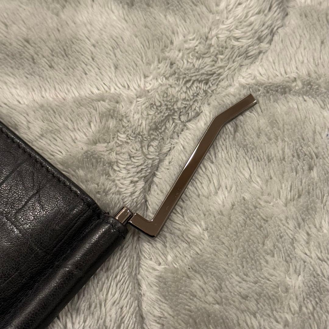 ⭐️極美品⭐️　サンローラン　YSL カサンドラ　クロコ型押し　マネークリップ