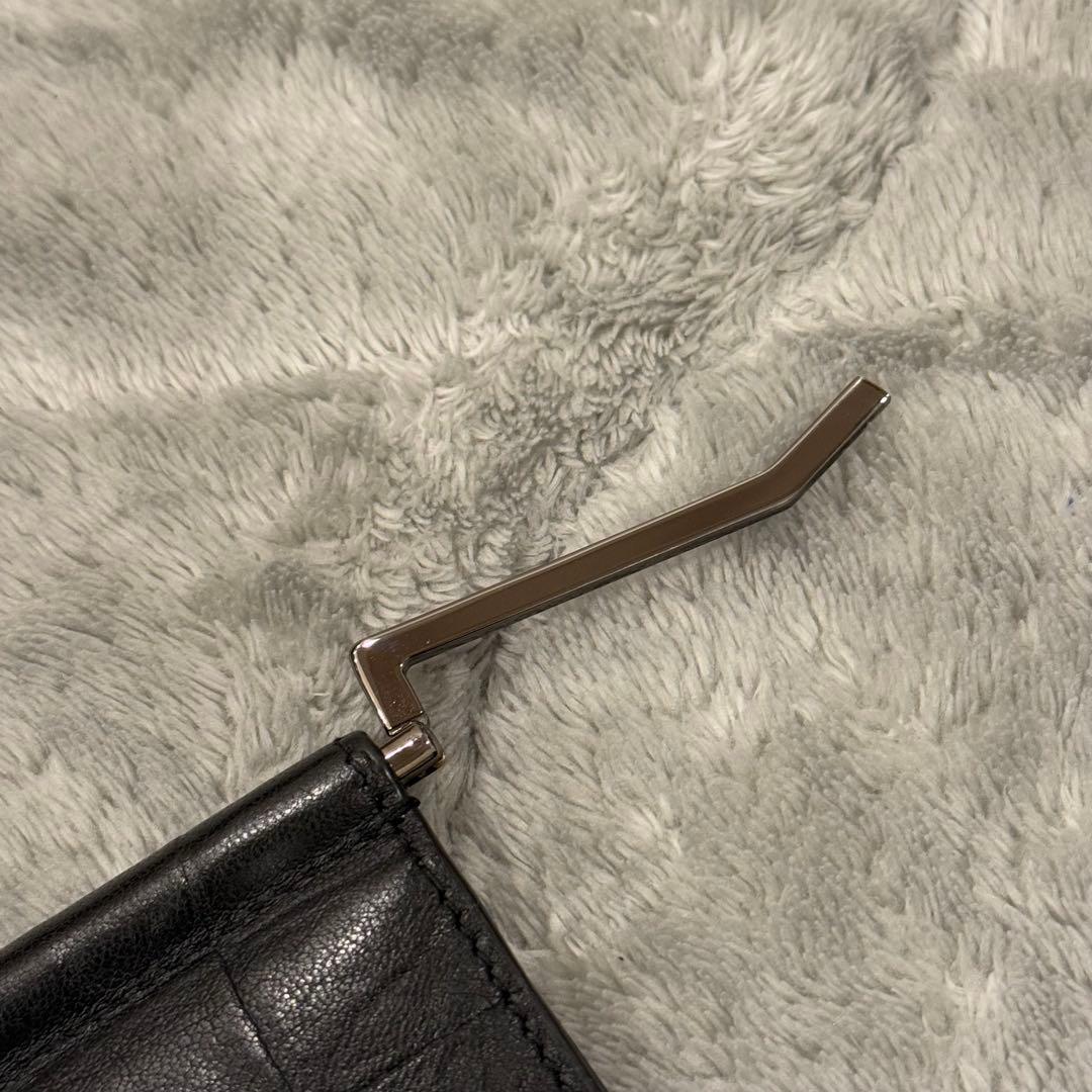 ⭐️極美品⭐️　サンローラン　YSL カサンドラ　クロコ型押し　マネークリップ