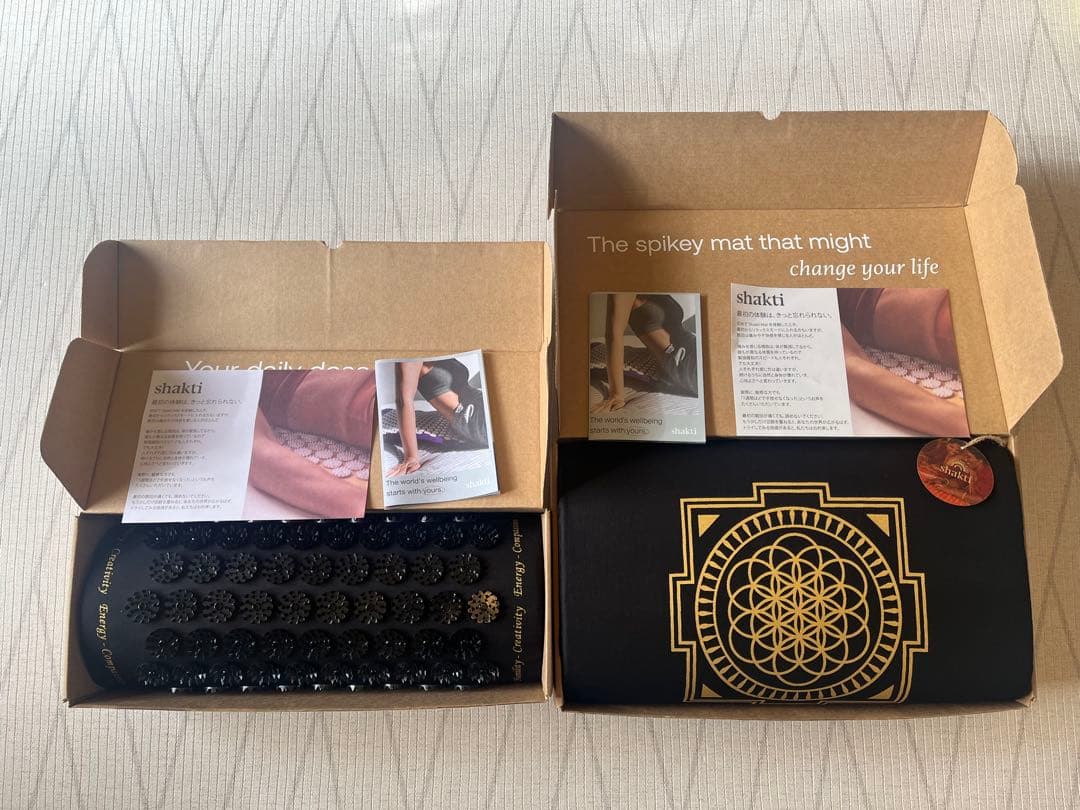 【美品】シャクティマット＆ピロー セット 正規品 Shakti Mat ブラック