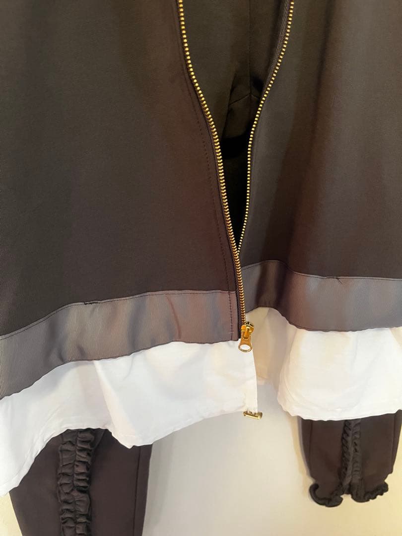 ダークブラウン フード付き パーカー セット