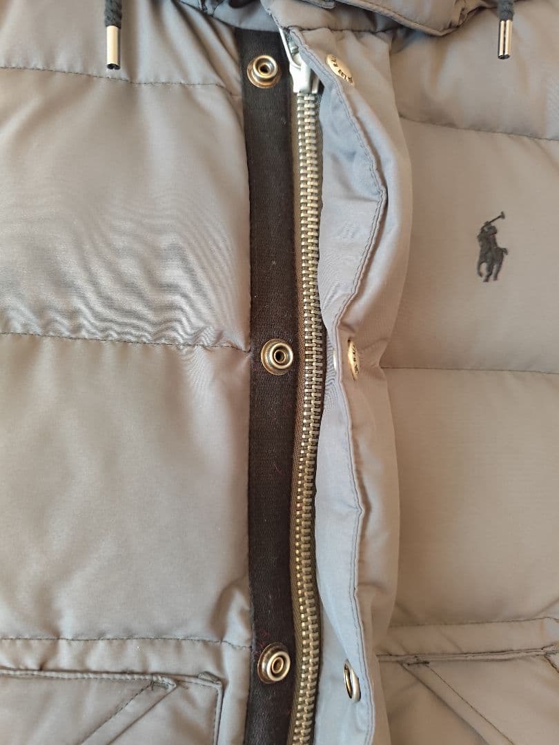 ポロ・ラルフ・ローレン フード付きダウンベスト グレー