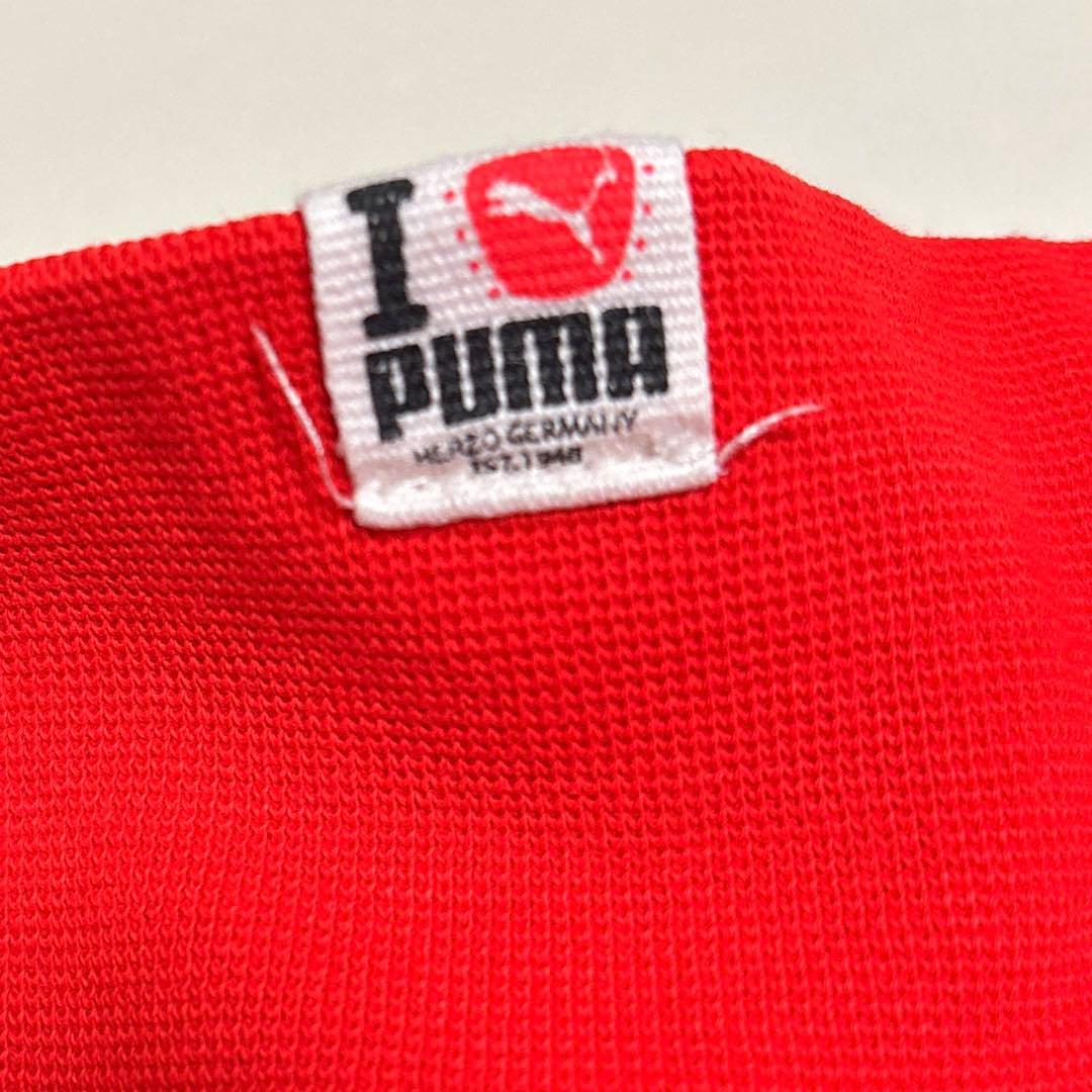 PUMA プーマ　総柄ジップアップジャケット　レッド×チェック×カモ柄