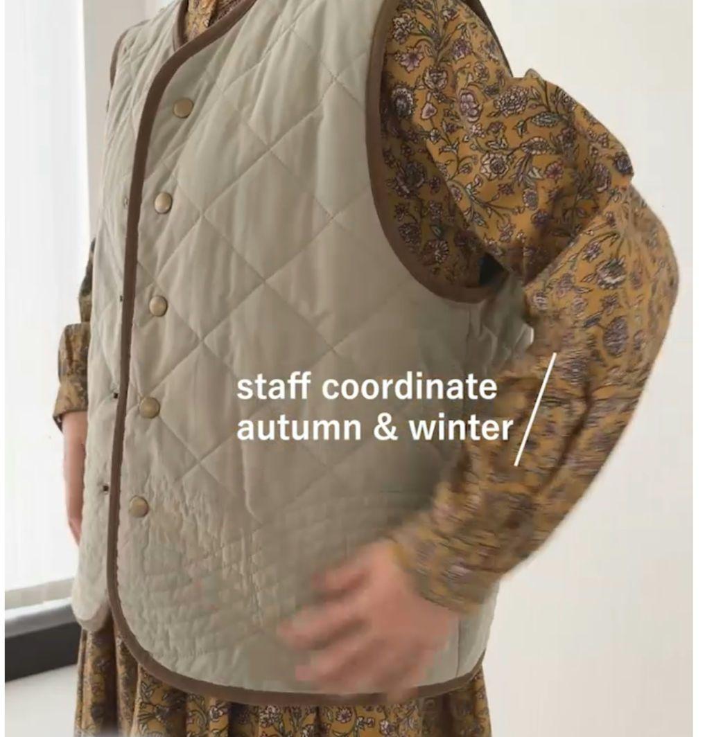 北欧暮らしの道具店　毎日着回したいキルティングベスト よしいちひろさんコラボ