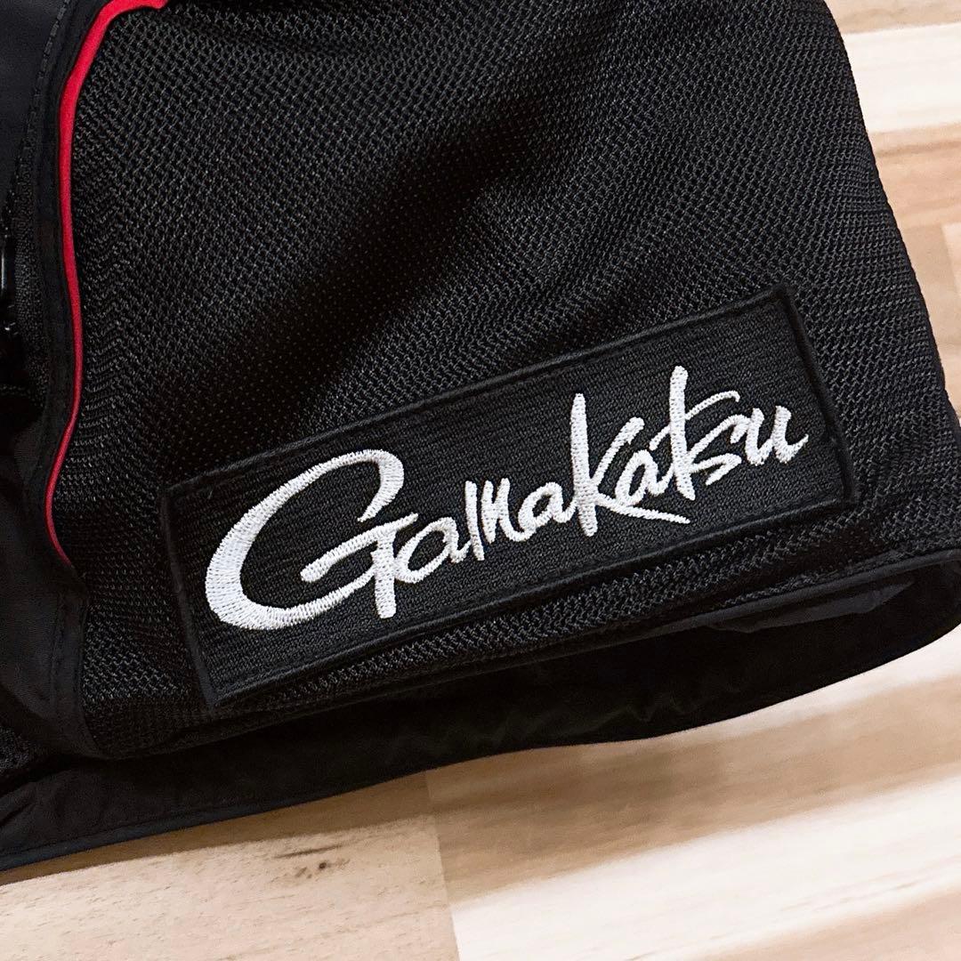 レア/廃番【がまかつ】フィッシングベストGM-2299 鮎ベスト釣り M 黒×赤