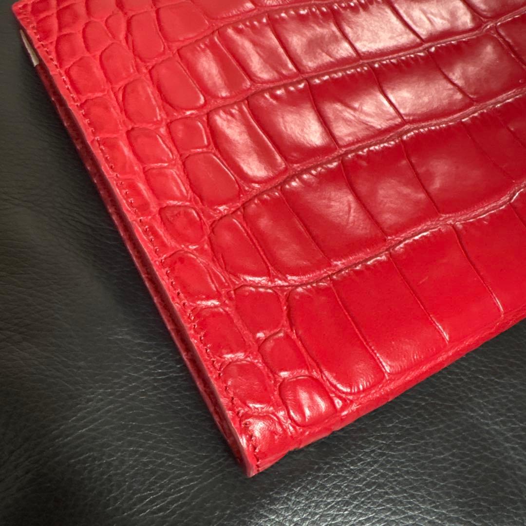 美品☆アレキサンダーマックイーン クロコ型押し クラッチバッグ