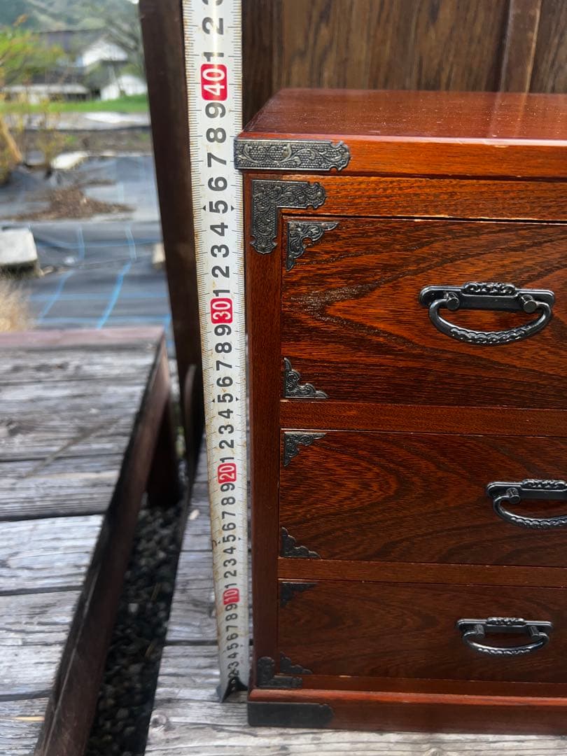 43 ケヤキ作り 桐材 民芸家具 小箪笥 定価80000円