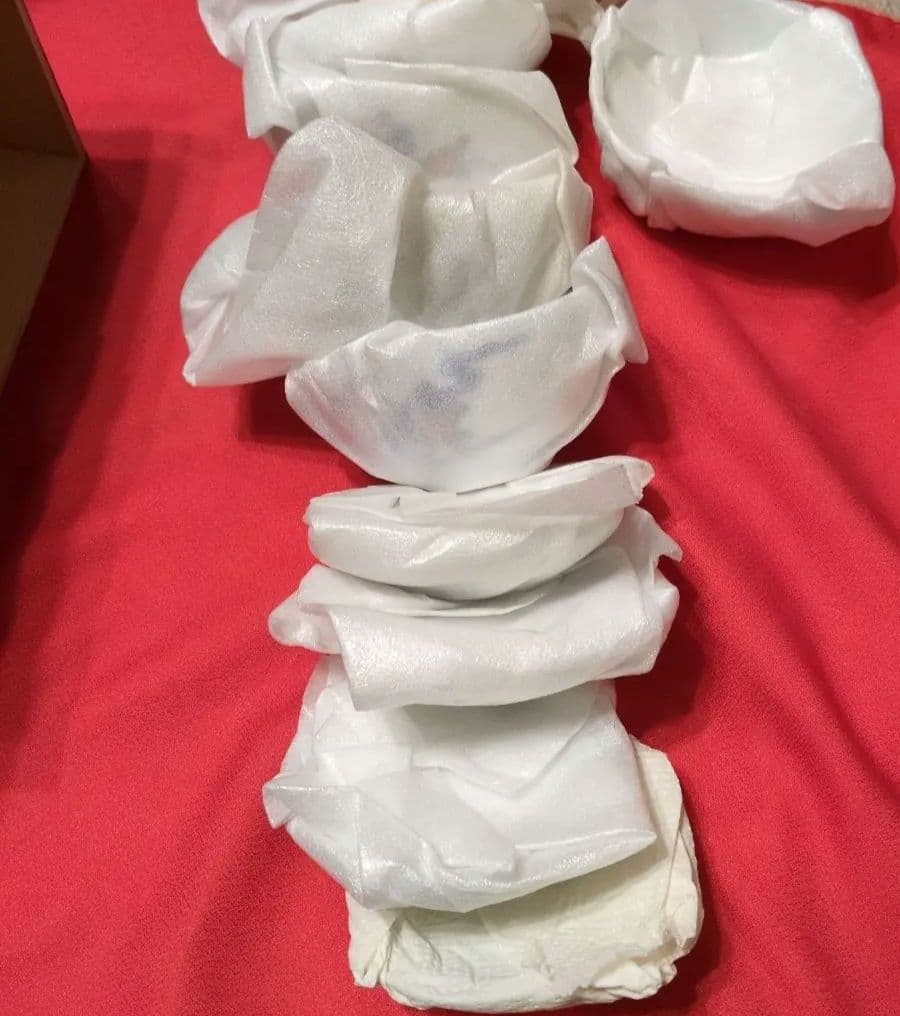 有田焼 辻精磁社 花筏文 蓋付 飯碗 5個