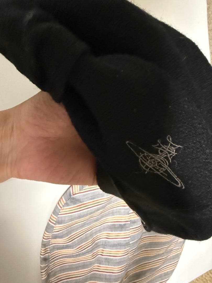Vivienne Westwood 黒ベレー帽とストライプキャスケットセット