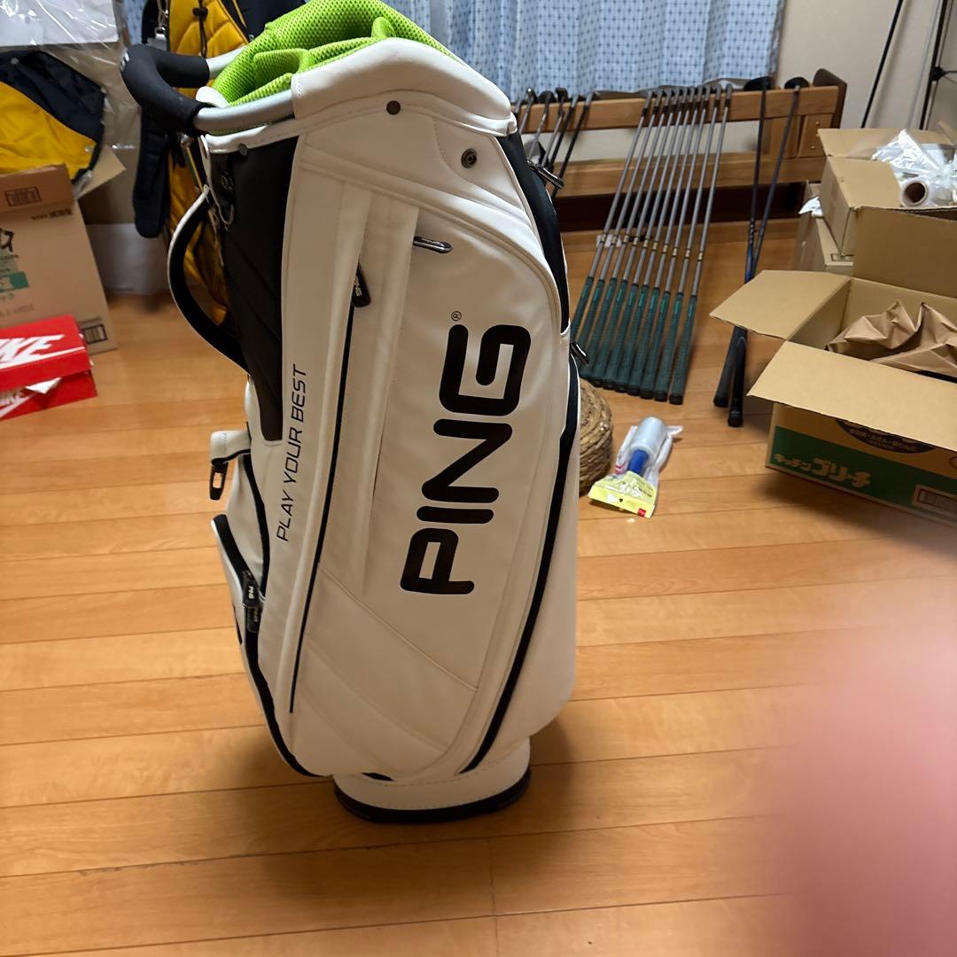 PING キャディバッグ ホワイト/グリーン