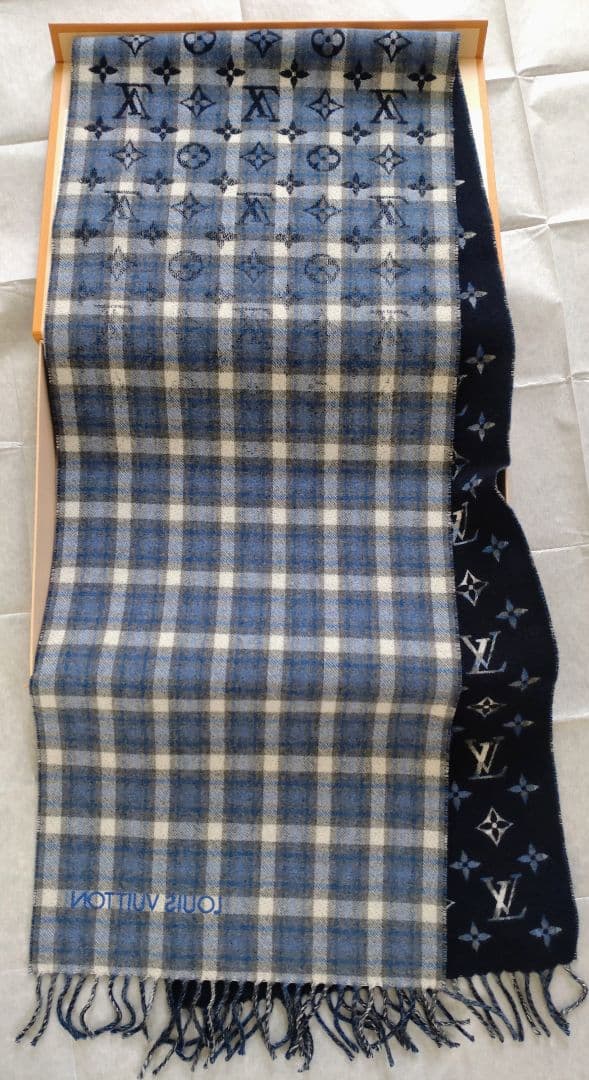 LOUIS VUITTON マフラー・モノグラムグラディエントタータン