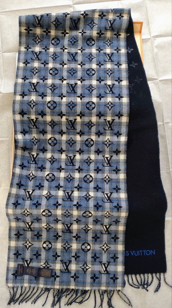 LOUIS VUITTON マフラー・モノグラムグラディエントタータン