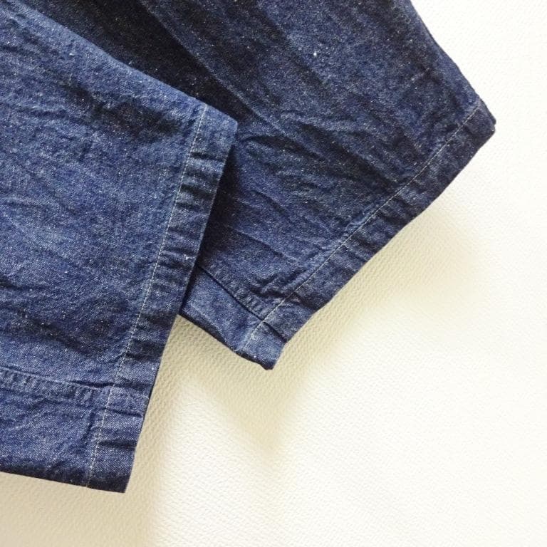 良品★　ジョンブル　ネイビーサロペットデニム　【M】　オーバーオール　濃紺
