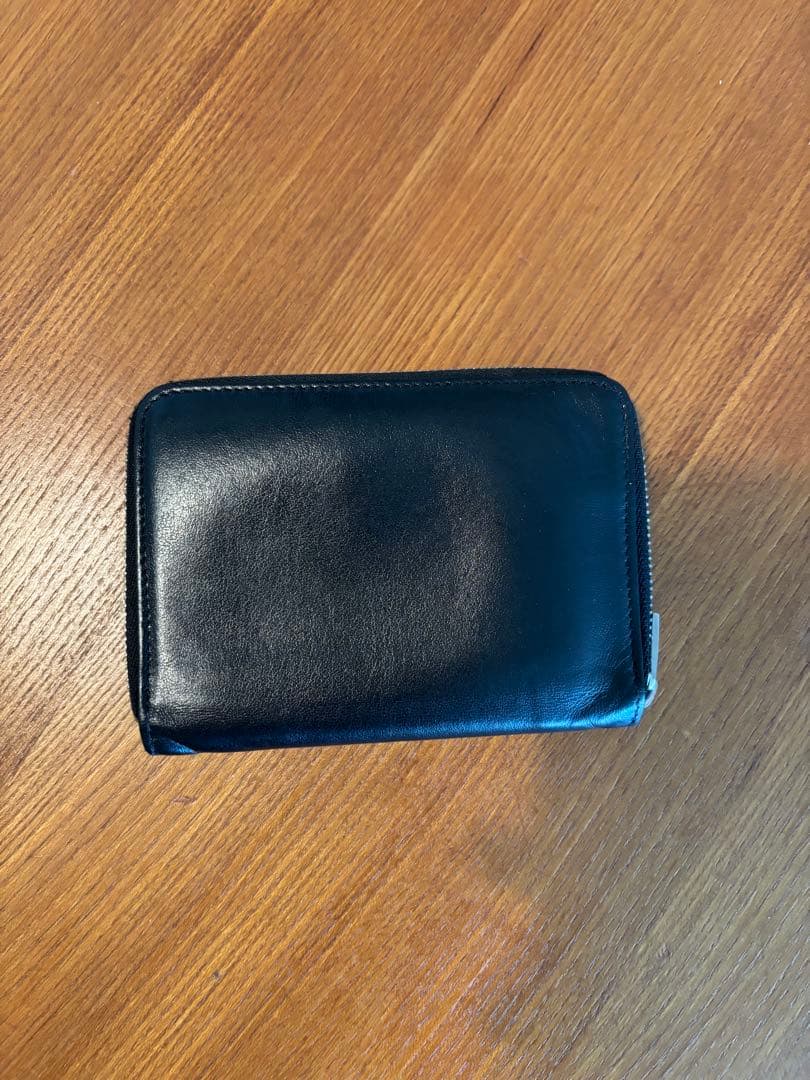 JIL SANDER ブラックレザー二つ折り財布