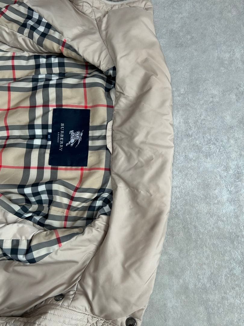 未使用級 バーバリーロンドン ダウンベスト ノバチェック サイズ40