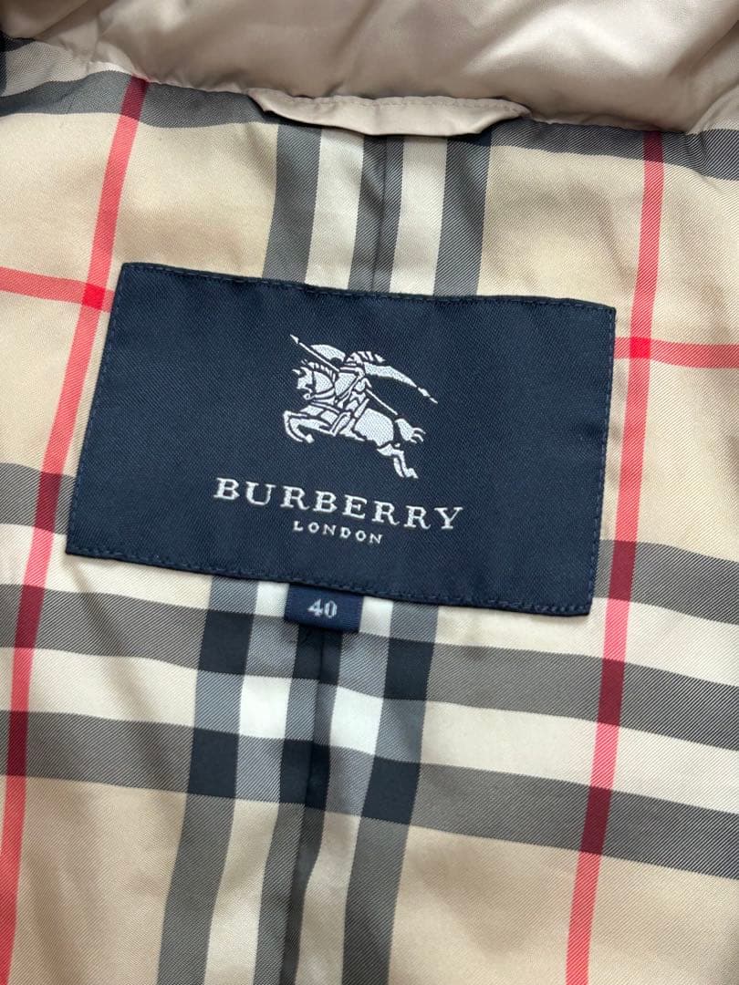 未使用級 バーバリーロンドン ダウンベスト ノバチェック サイズ40