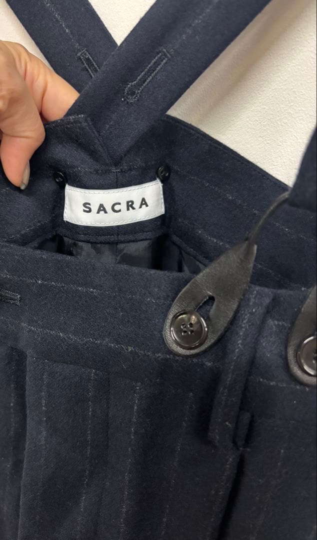 SACRA サクラ STRIPE SALOPETTEストライプサロペット