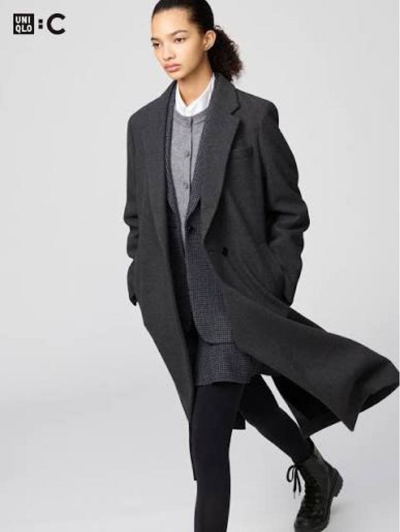 ユニクロ　UNIQLO C ロングコートMサイズ　黒