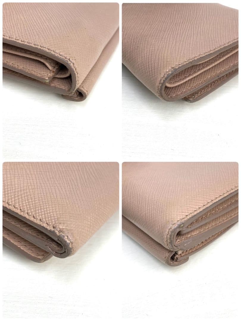 美品✨PRADA 3つ折り財布　サフィアーノ　メタルロゴ