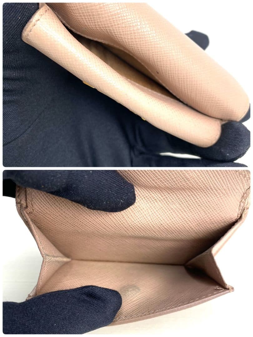 美品✨PRADA 3つ折り財布　サフィアーノ　メタルロゴ