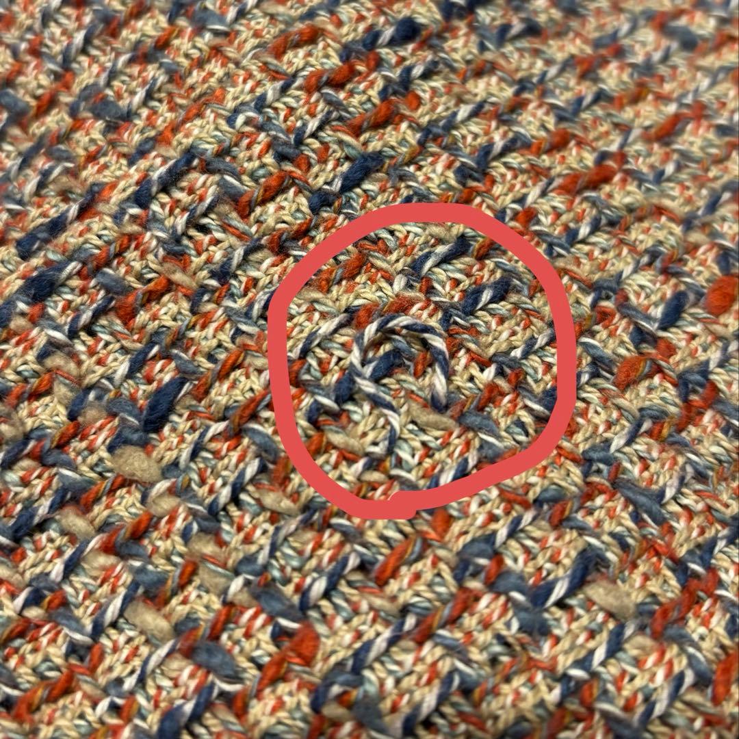 45R ツイード ノーカラージャケット