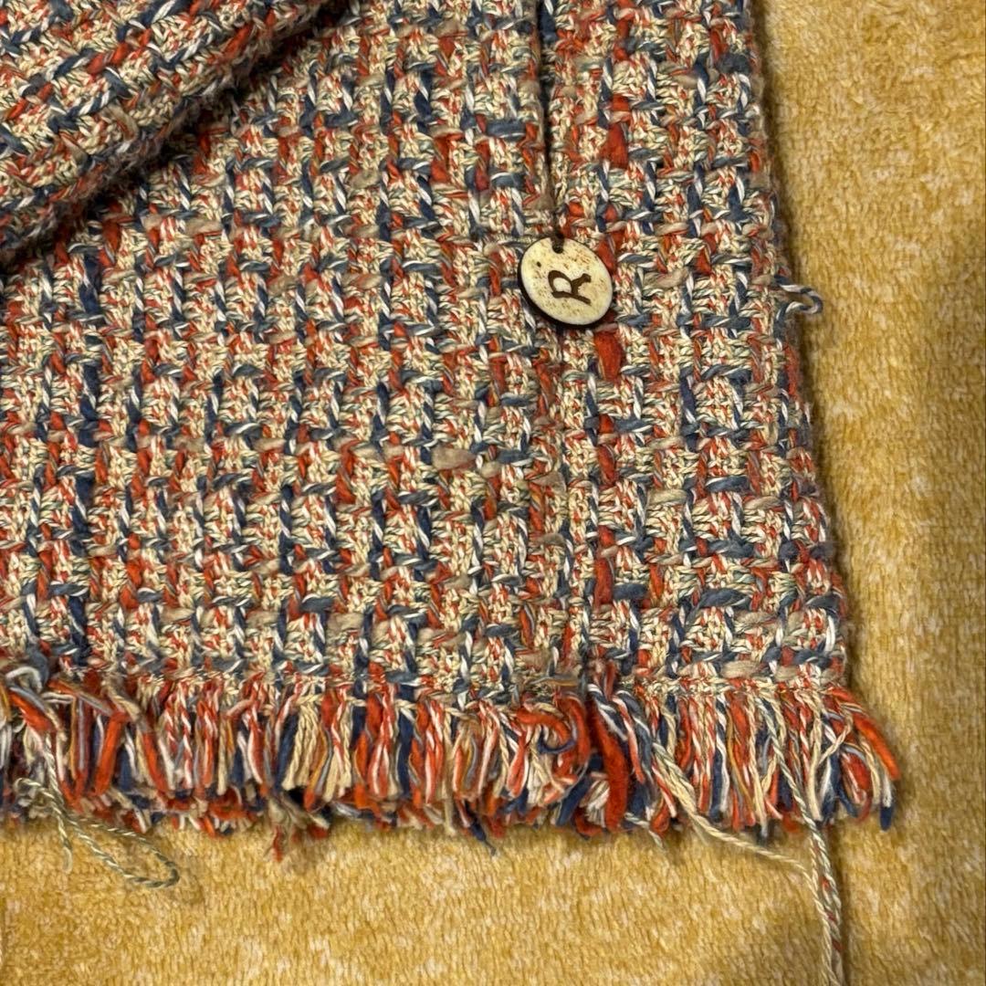 45R ツイード ノーカラージャケット