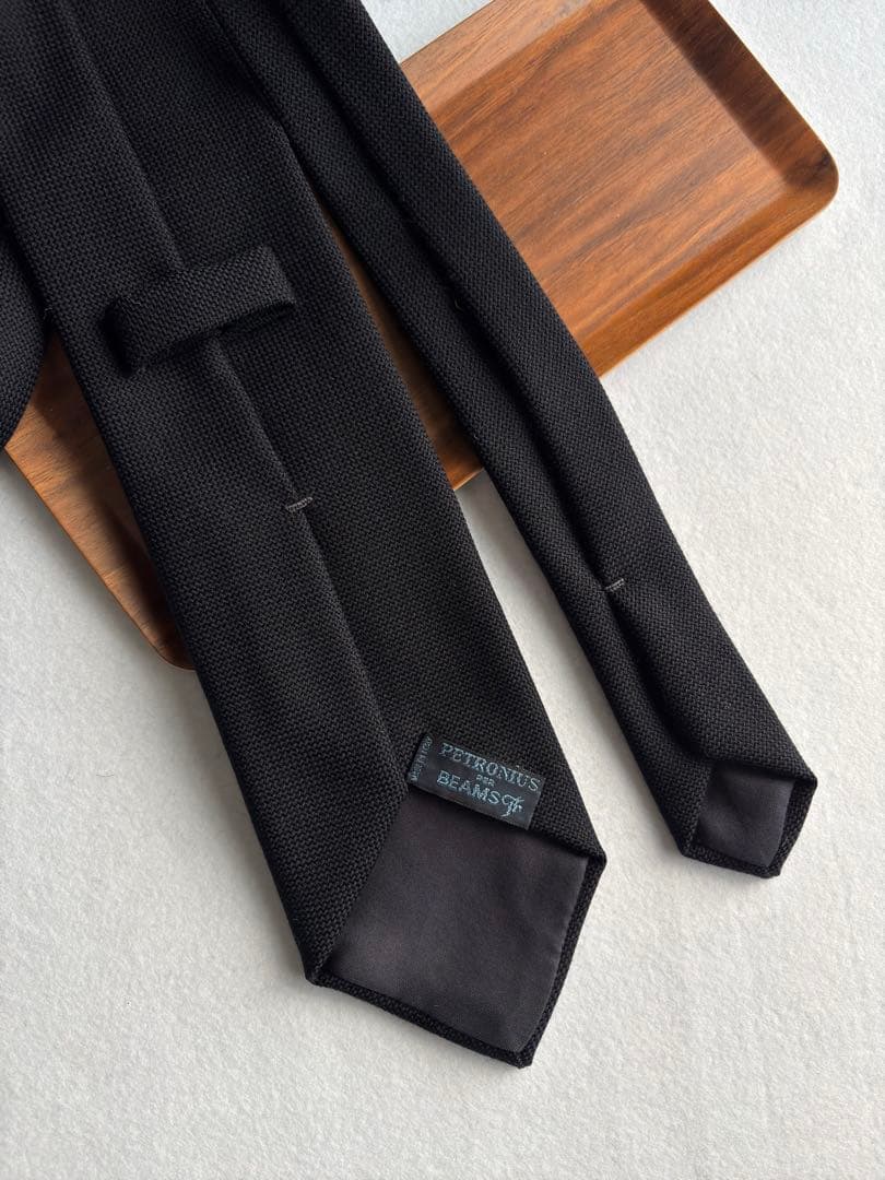 〔美品〕ペトロニウス ビームスエフ ウールタイ ネクタイ ソリッドタイ