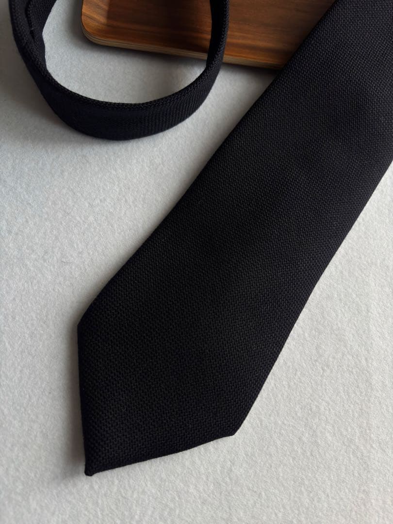 〔美品〕ペトロニウス ビームスエフ ウールタイ ネクタイ ソリッドタイ